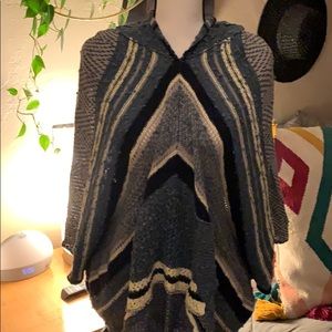 Free People sweater poncho - worn one time!